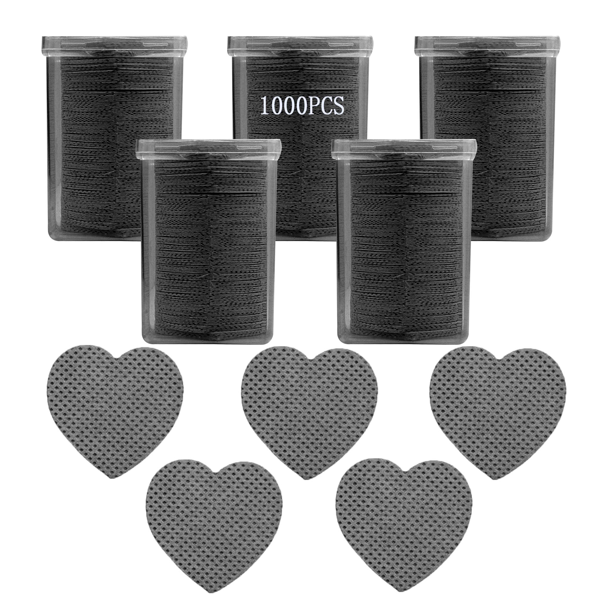 1000 PCS Black Lint-Free Nail Wipes - Premium Nail Polish & Lash Glue Remover Wipes for Eyelash Extensions, Gel Manicures & Beauty Salon Supplies | Perfect for Professional Nail Techs, Lash Artists & At-Home Use