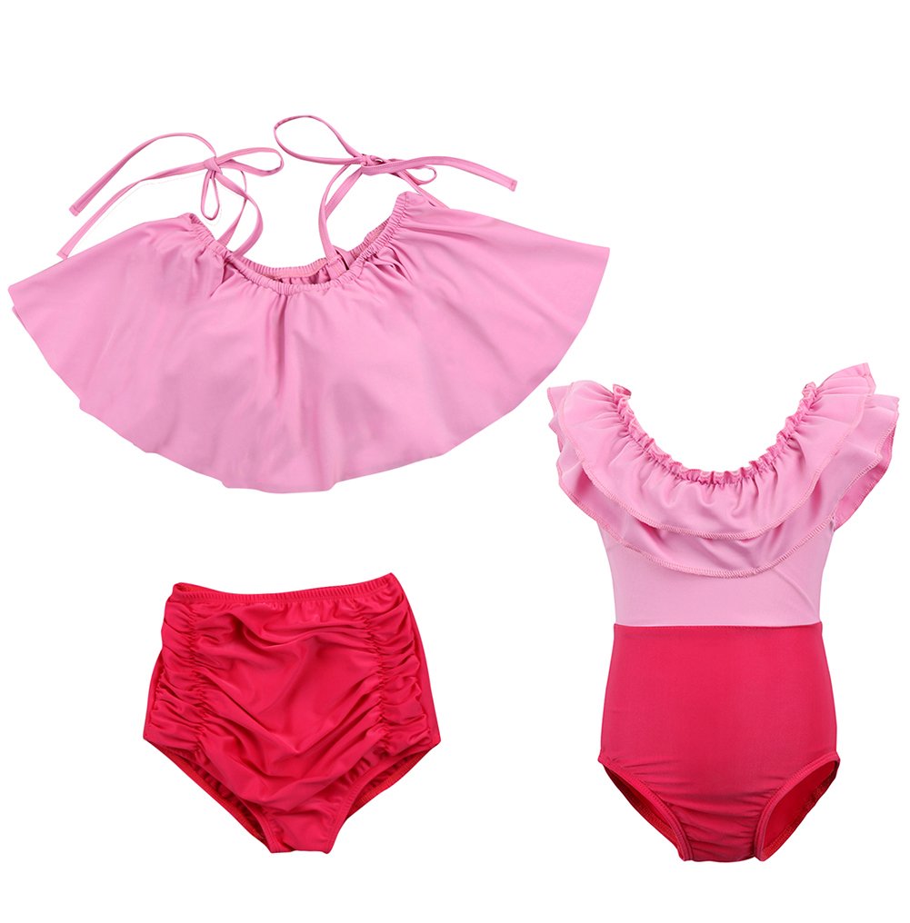 Toddler Girls Matching Bikini Swimsuit - Family Beachwear Set for Summer Vacation & Pool Party