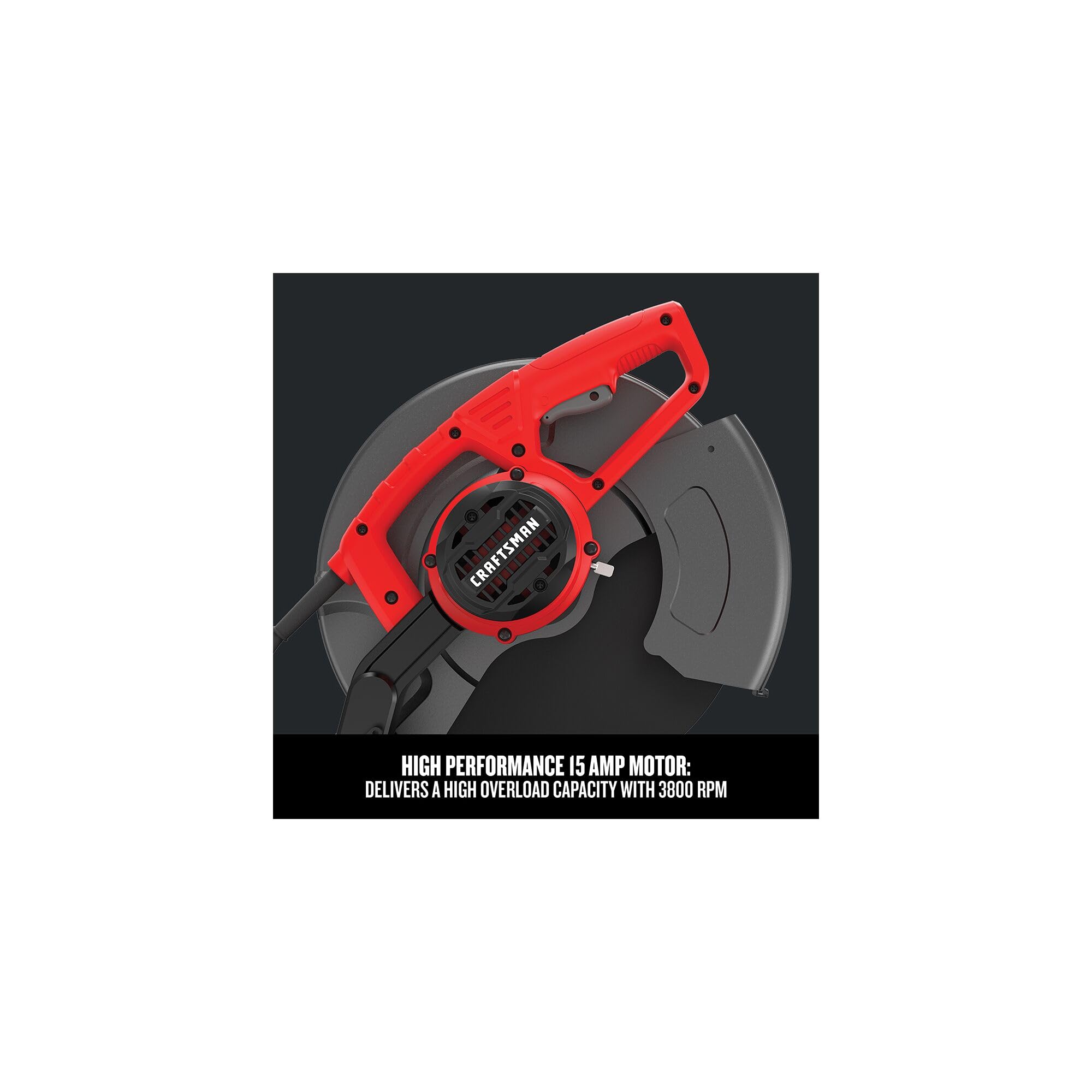 CRAFTSMAN 14-Inch 15-Amp Corded Chop Saw (CMEM2500) - Heavy-Duty Metal & Wood Cutting for DIY Projects & Construction Work