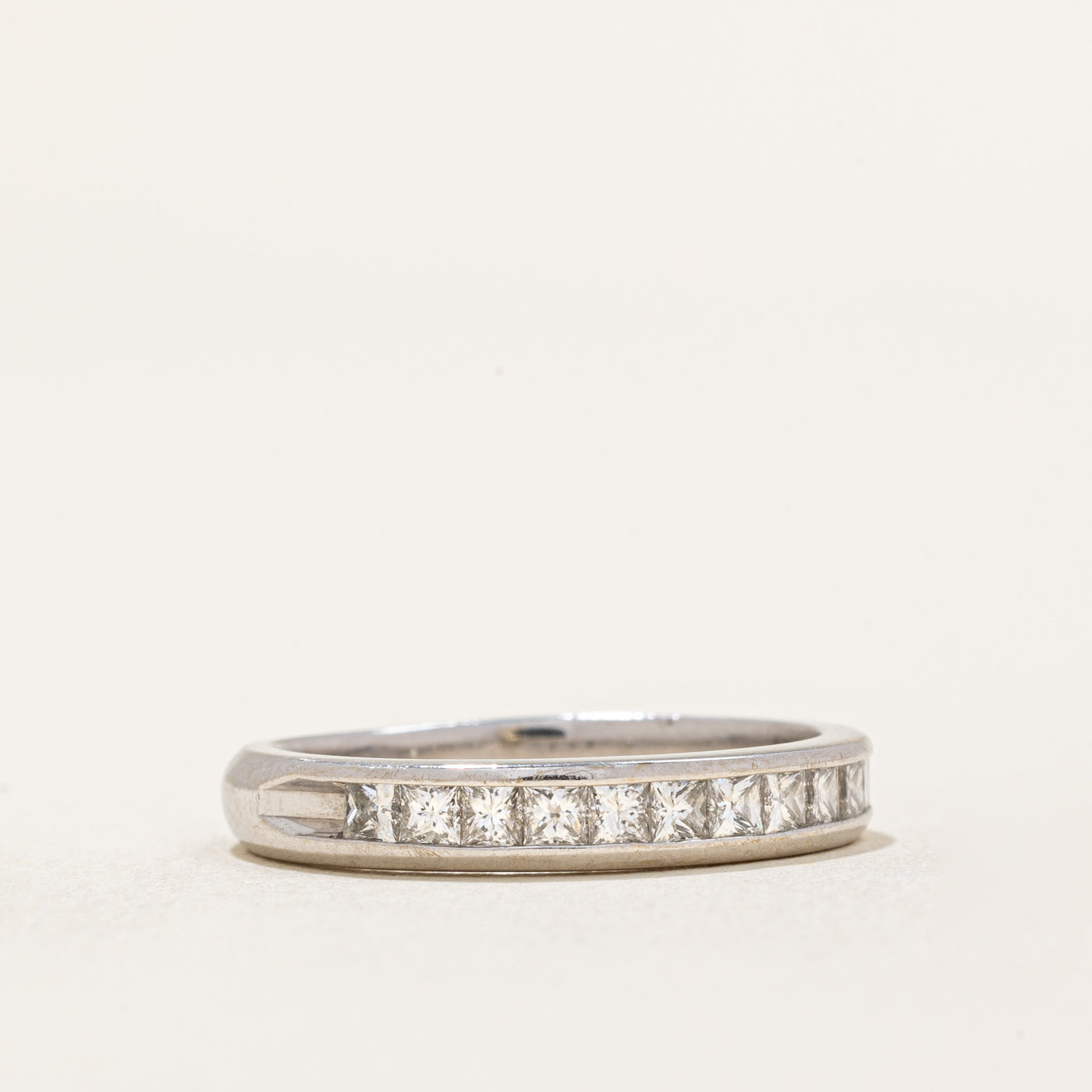 Princess Cut Semi Eternity Diamond Ring 0.44ctw Size 6.25 - Elegant Wedding Band, Anniversary Gift for Her, Perfect for Bridal Jewelry & Special Occasions
