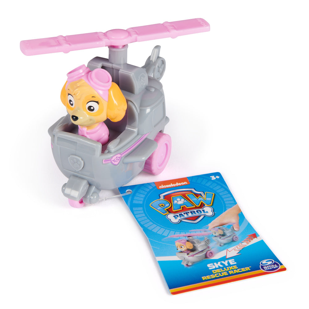 Paw Patrol Skye Deluxe Pullback Rescue Racer Toy - Kids' Favorite Pull Back Car for Adventure Play & Birthday Gifts
