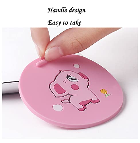 6 Pack Cute Silicone Car Coasters for Cup Holders - Non-Slip Drink Coasters for Women, Fits Most Car Models - Perfect for Coffee, Soda & Water Bottles in Your Vehicle