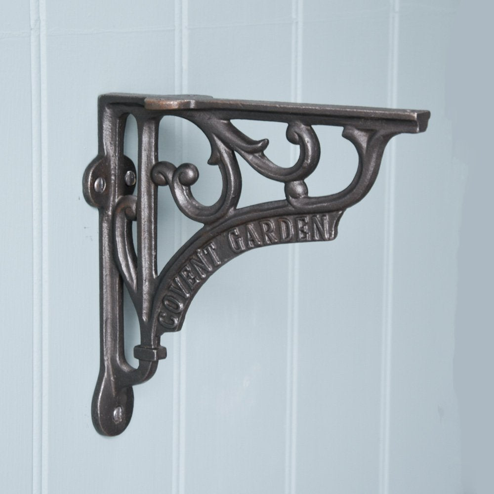 Vintage Covent Garden Ornate Cast Iron Bracket - Elegant Decorative Wall Shelf Bracket for Home, Garden & Outdoor Decor