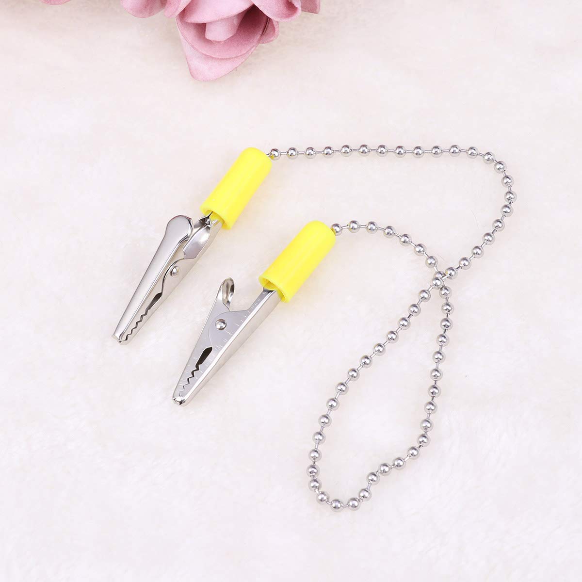 Stainless Steel Ball Chain Clips - Flexible Napkin Holder for Dining & Parties