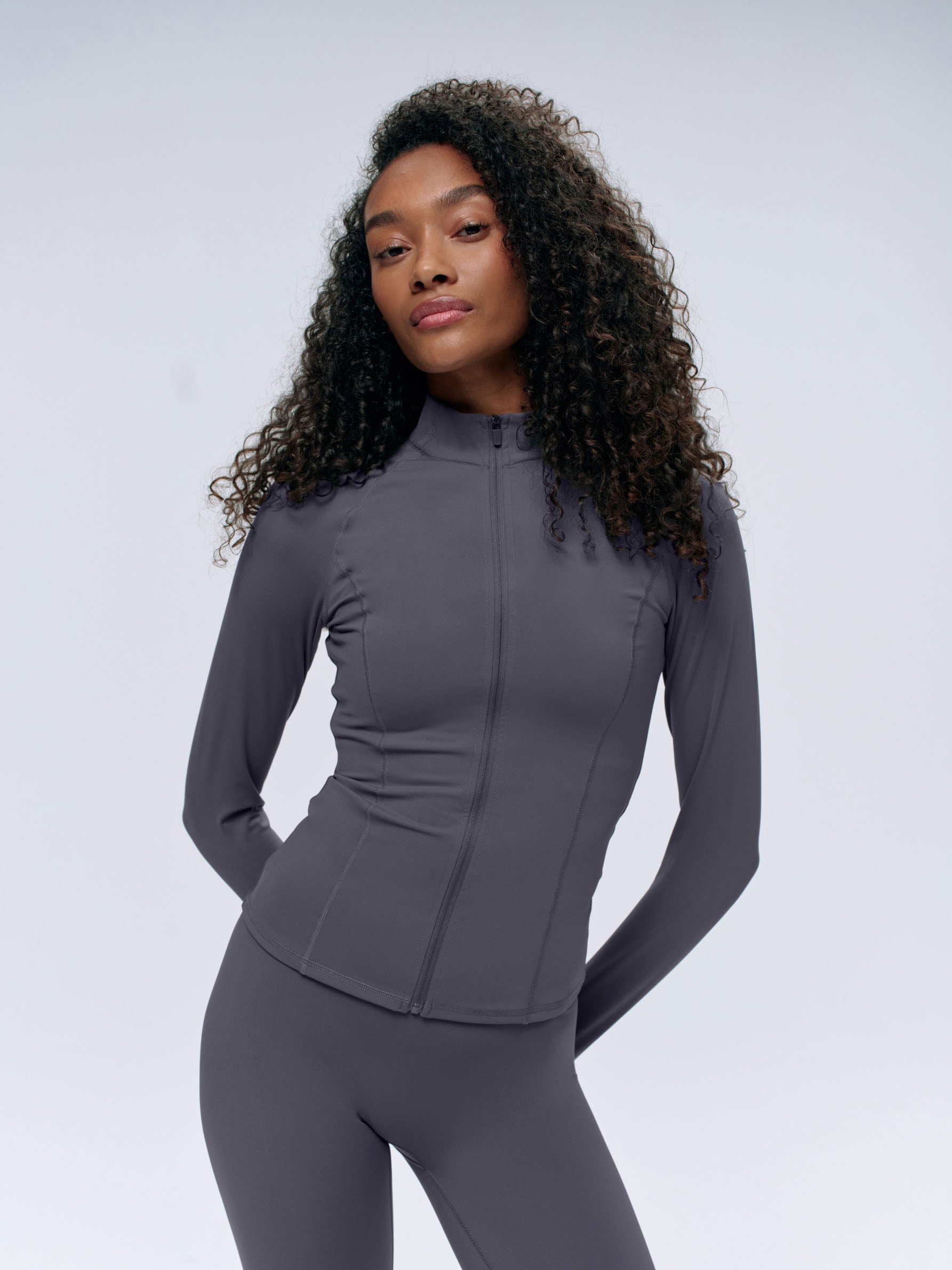 Ultimate Long Sleeve Zip Up Top for Women - Dark Grey | Comfortable & Stylish Pullover for Outdoor Activities, Workouts & Casual Wear