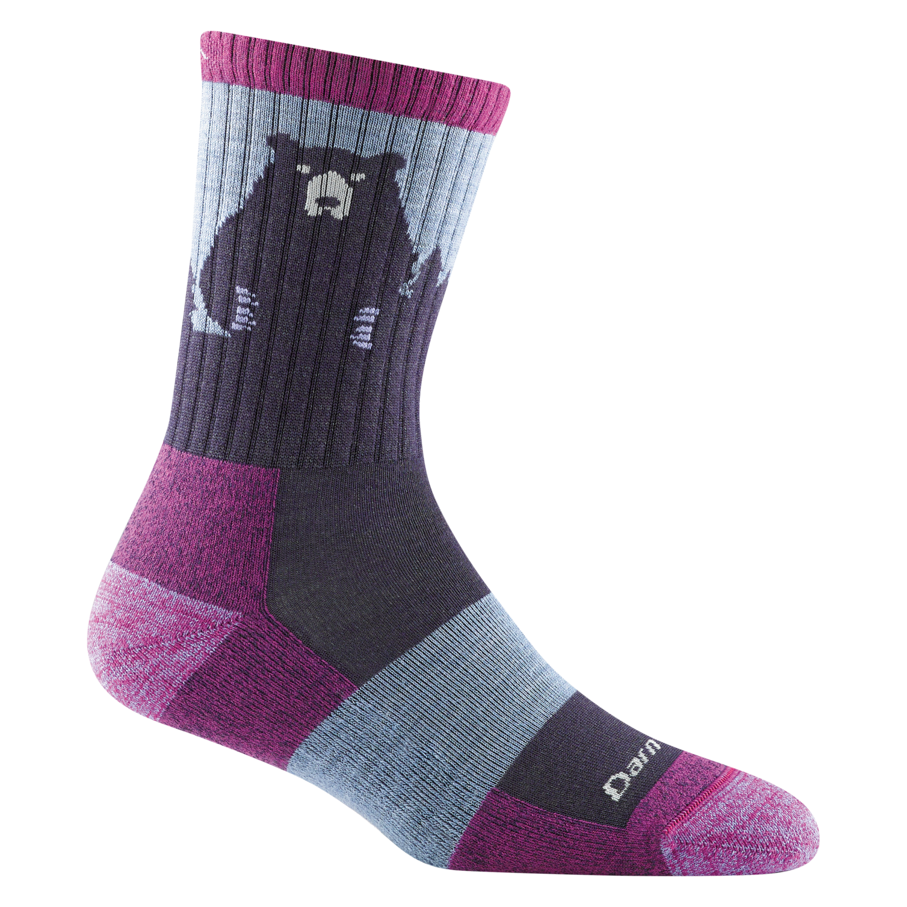 Darn Tough 1970 Bear Town Micro Crew Lightweight Cushioned Socks for Women - Hiking, Running & Everyday Comfort