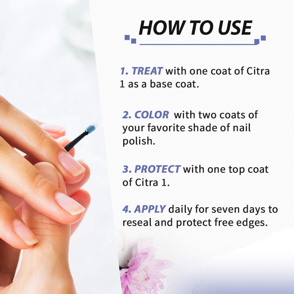 Nail Tek CITRA 2 Nail Strengthener for Soft & Peeling Nails - Daily Nail Treatment to Condition, Improve & Protect - 1 Pack - Perfect for Weak, Brittle Nails at Home or Salon