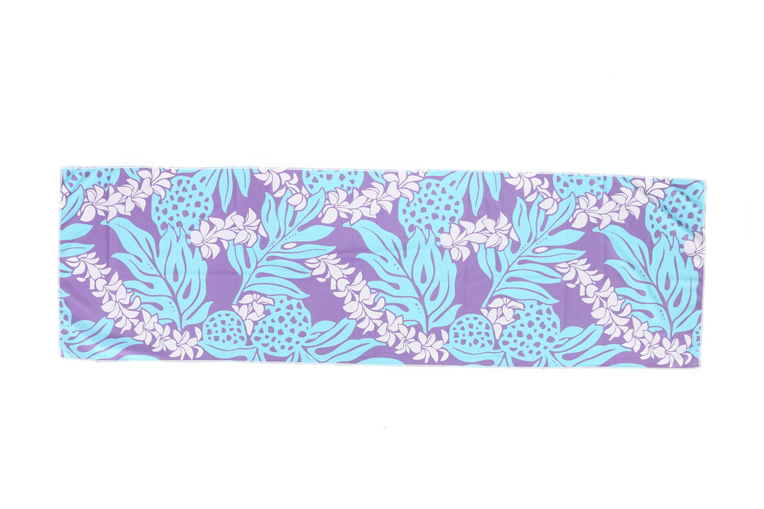 Cooling Towel Ulu Lei Purple - Soft & Quick-Dry Cooling Fabric for Sports, Yoga, Gym, Hiking & Outdoor Activities