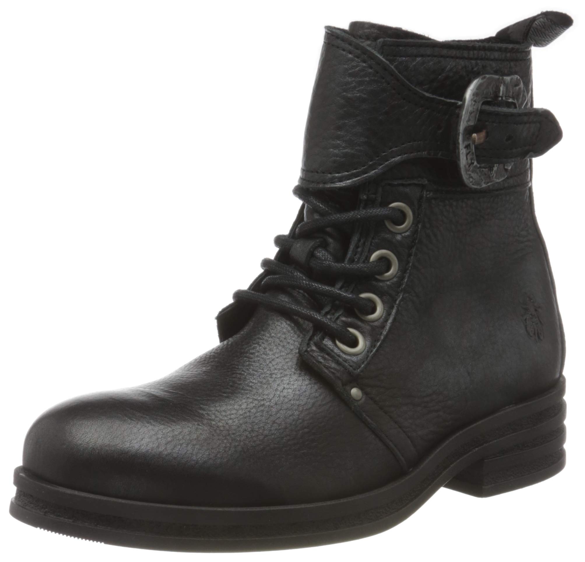 Fly London Women's Kara664fly Combat Boots - Stylish Ankle Boots for Women, Chunky Heel & Side Zipper - Perfect for Fall, Winter & Casual Outfits