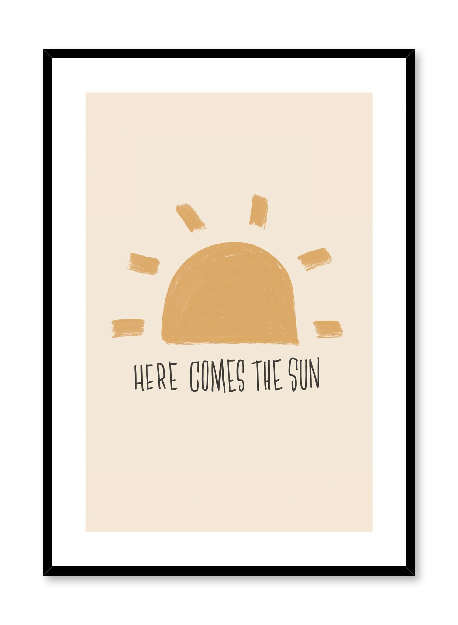 Here Comes the Sun Poster - Vintage Sunshine Wall Art Decor for Home, Office & Nursery - Perfect for Music Lovers & Beatles Fans