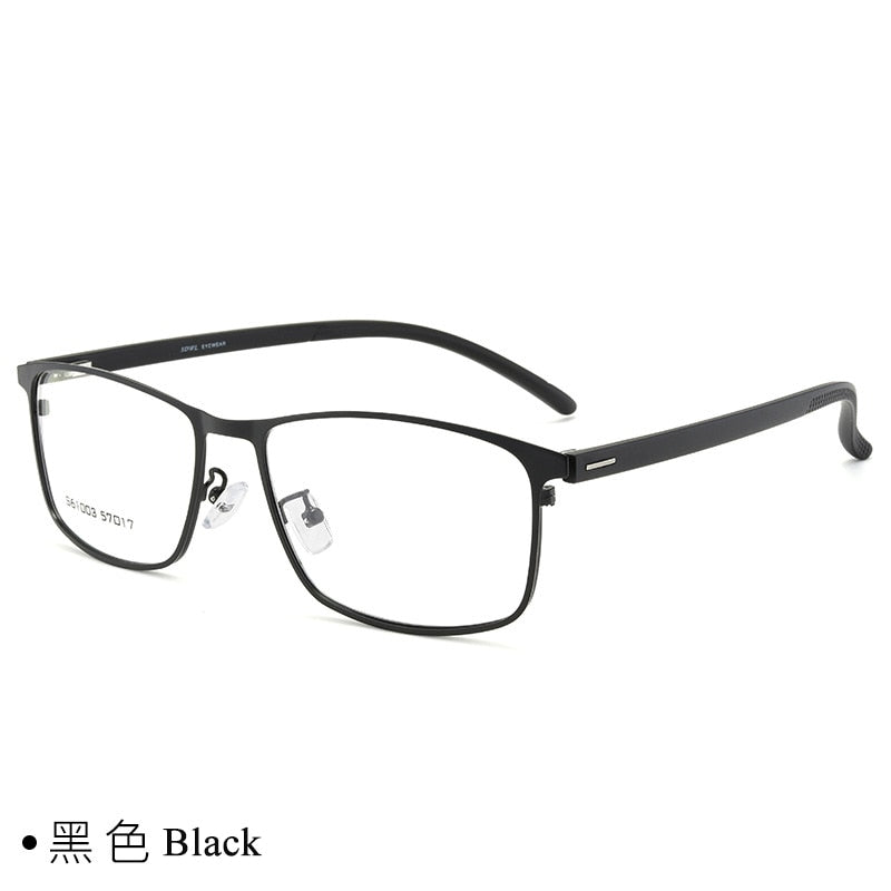 Bclear Men's Full Rim TR90 Alloy Frame Spring Hinged Eyeglasses 61003 - Lightweight & Durable Glasses for Work, Reading & Everyday Use
