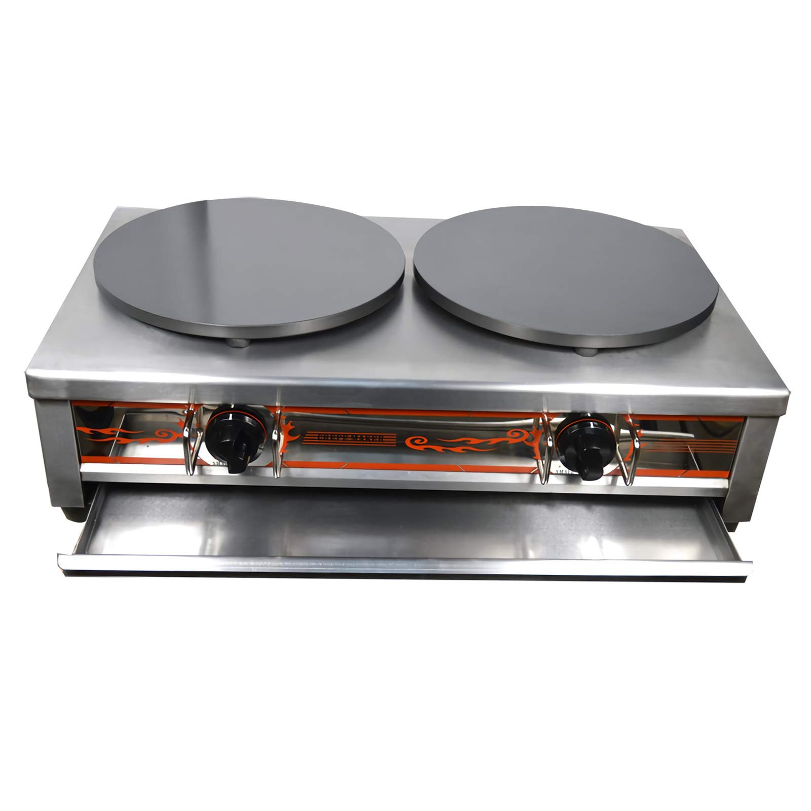 **INTSUPERMAI Commercial Natural Gas Crepe Maker - 15.75