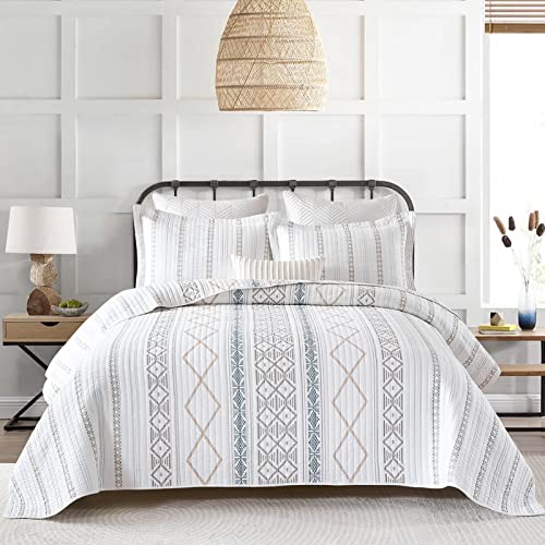 White/Taupe/Blue/Beige