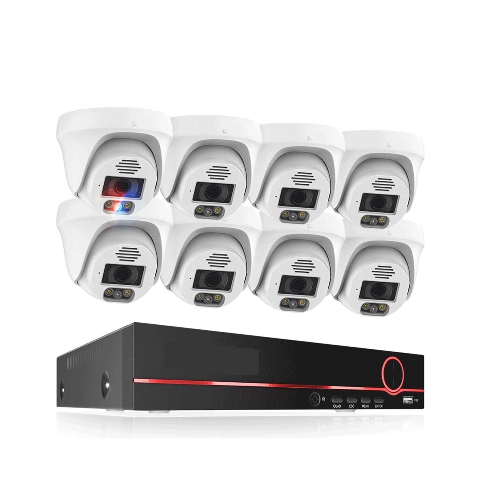 8CH 4K 5MP H.265 POE Security Camera System with 8MP Face Detection - Indoor Dome Surveillance Kit with Two-Way Audio & Color Night Vision | Ideal for Home, Office & Business Security Monitoring