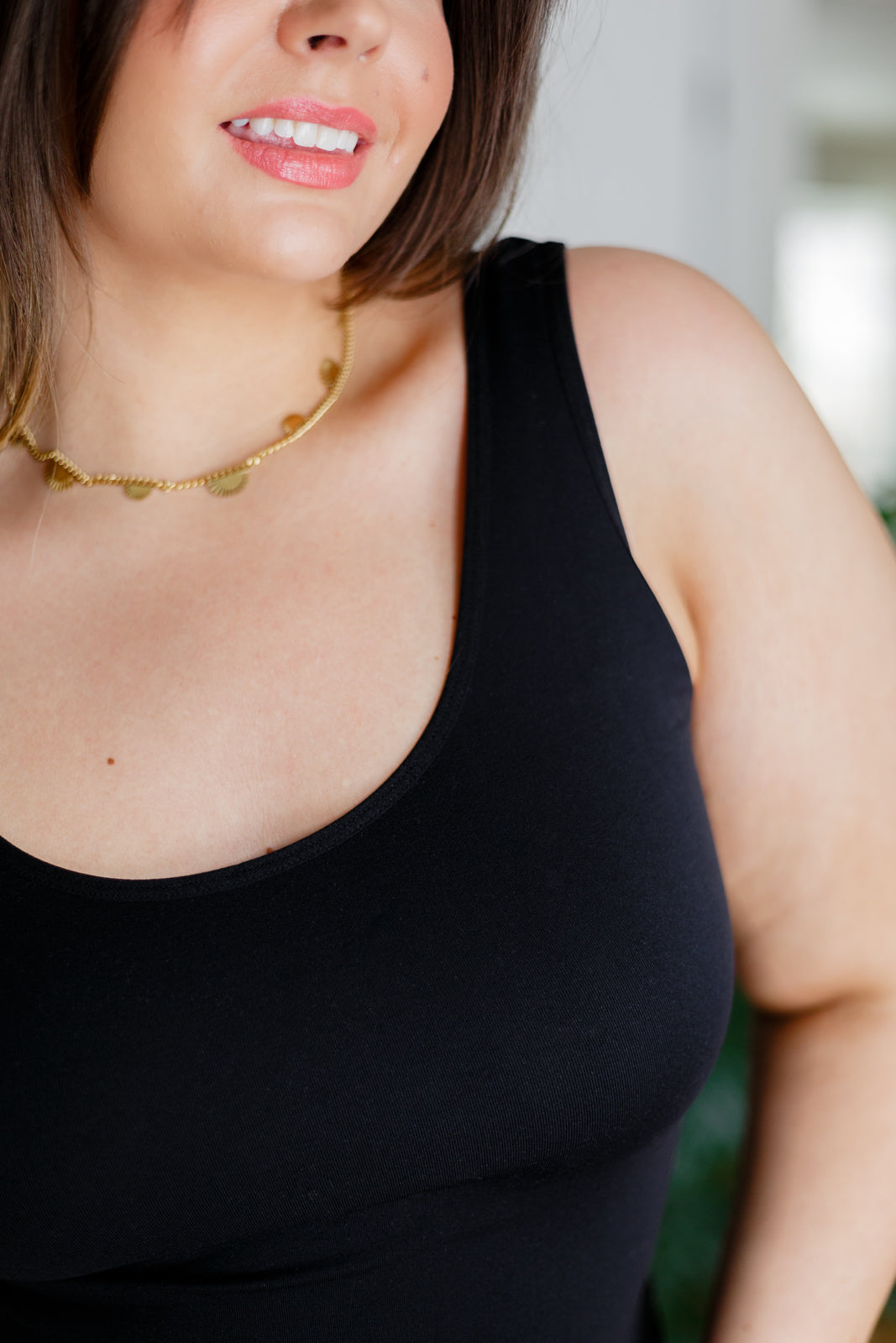 Carefree Seamless Reversible Tank Top for Women - Soft Stretch Black Camisole | Perfect for Yoga, Layering & Everyday Wear