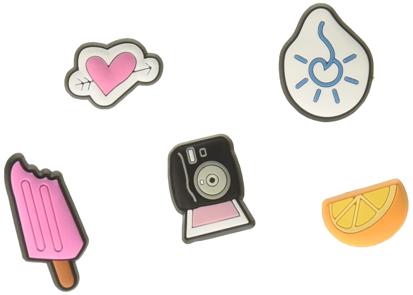 Crocs Jibbitz Shoe Charms 5-Pack - Trendy & Fun Decorations for Crocs Shoes - Perfect for Kids & Adults - Great for School, Work & Casual Wear