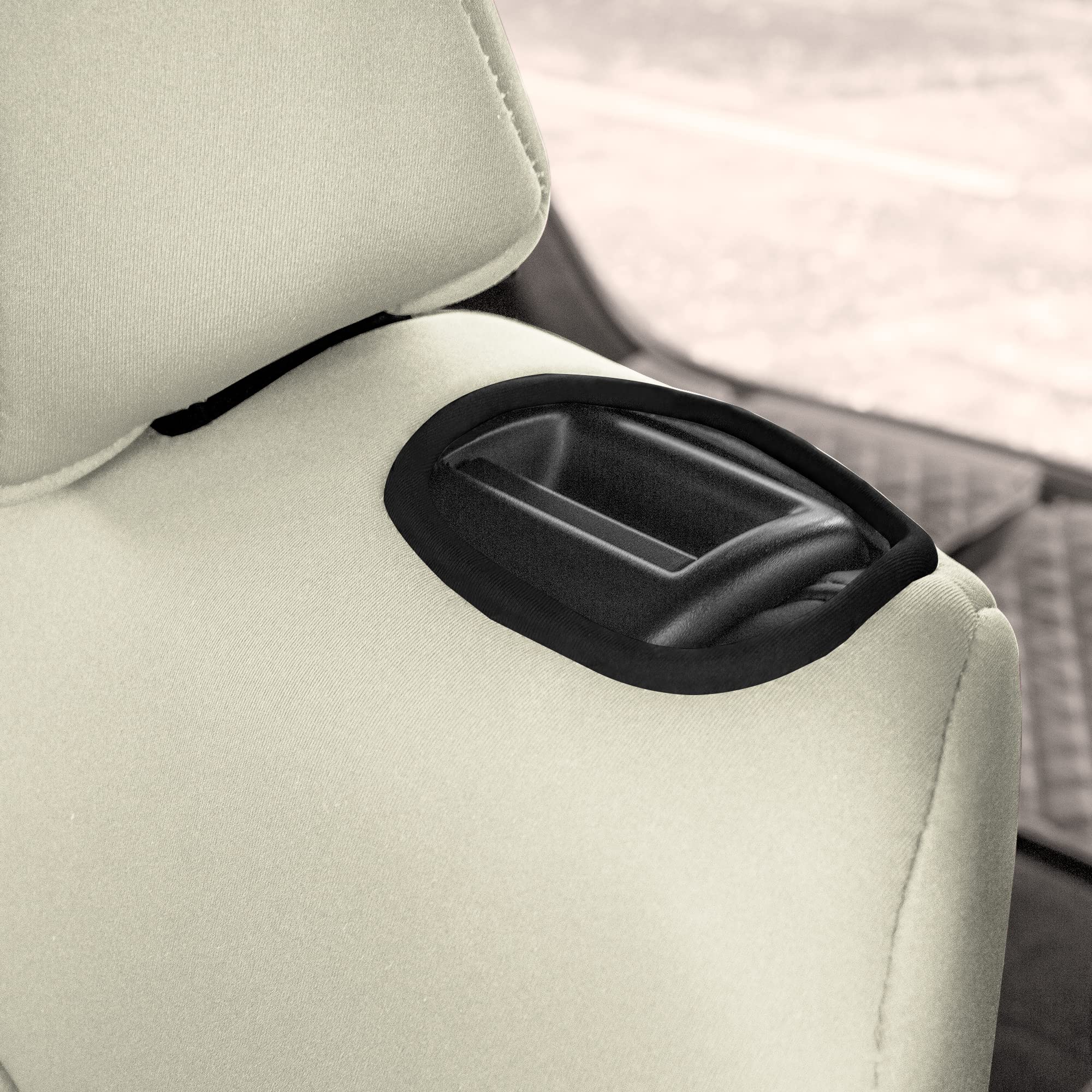 TLH Custom Fit Waterproof Beige Seat Covers for Tesla Model Y (2020-2024) - Rear Set | Premium Automotive Interior Accessories | Perfect for Road Trips & Family Protection
