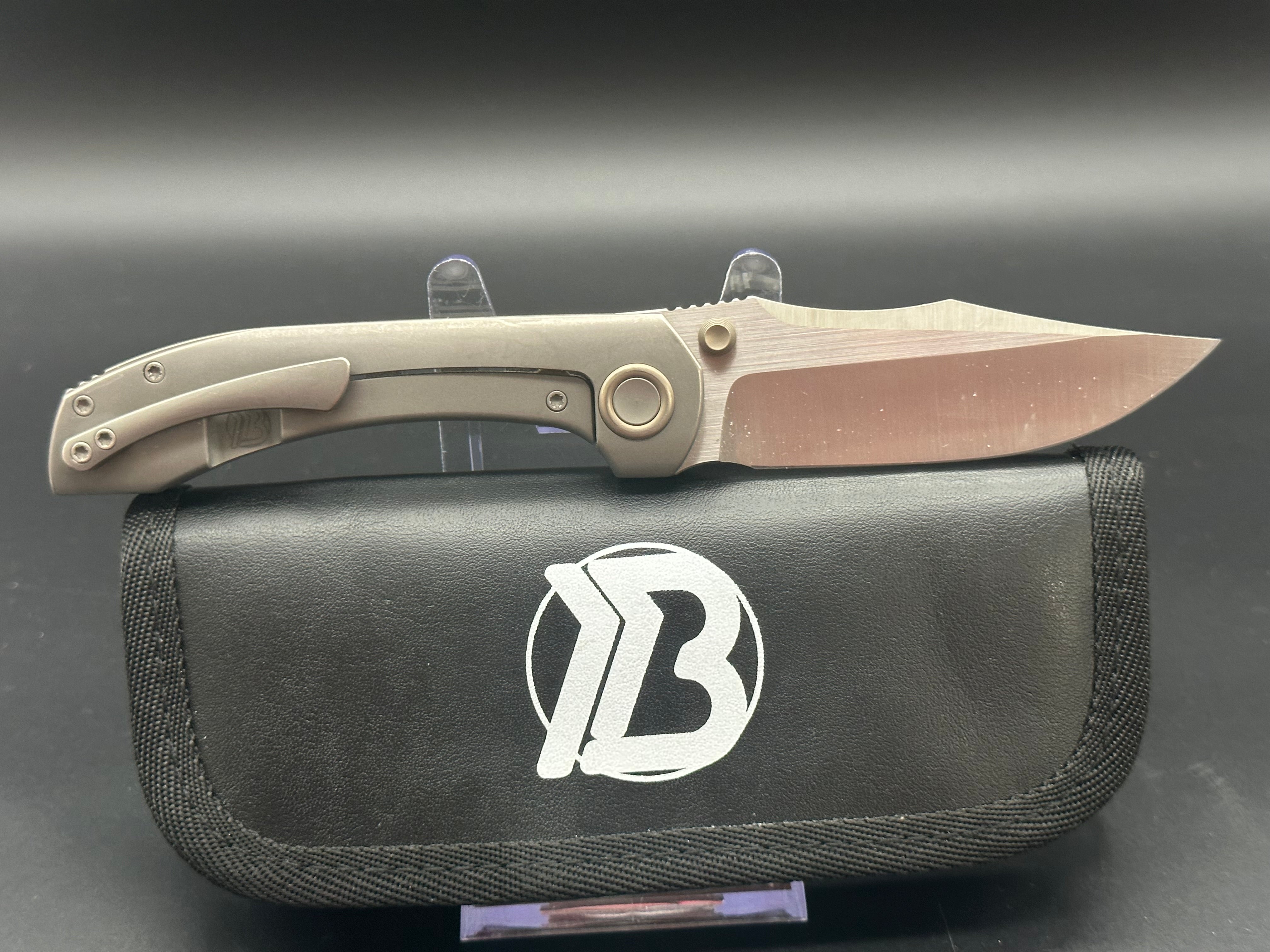 Brian Brown Raptor V1 Folding Knife - Premium EDC Pocket Knife with Titanium Handle for Outdoor, Camping & Everyday Carry (EDC)