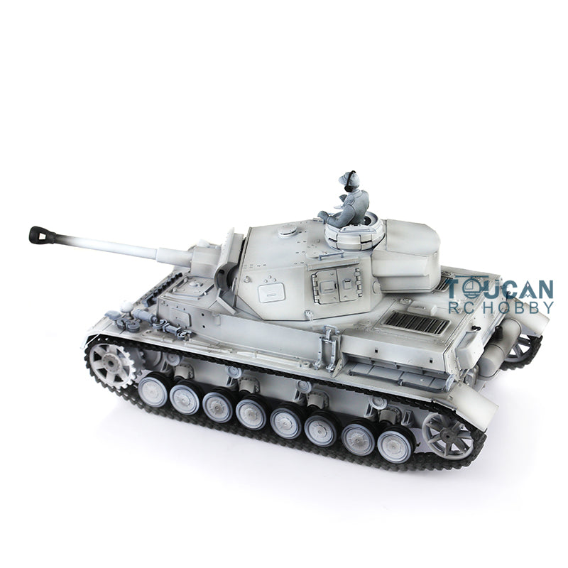 2.4G Henglong 1/16 Scale RC Tank 3859 - German Panzer IV F2 Ready-to-Run Plastic Model with Smoke Generator, BB Shooting, Road Wheels & Tracks - Perfect for Military Enthusiasts, Collectors and RC Battle Games