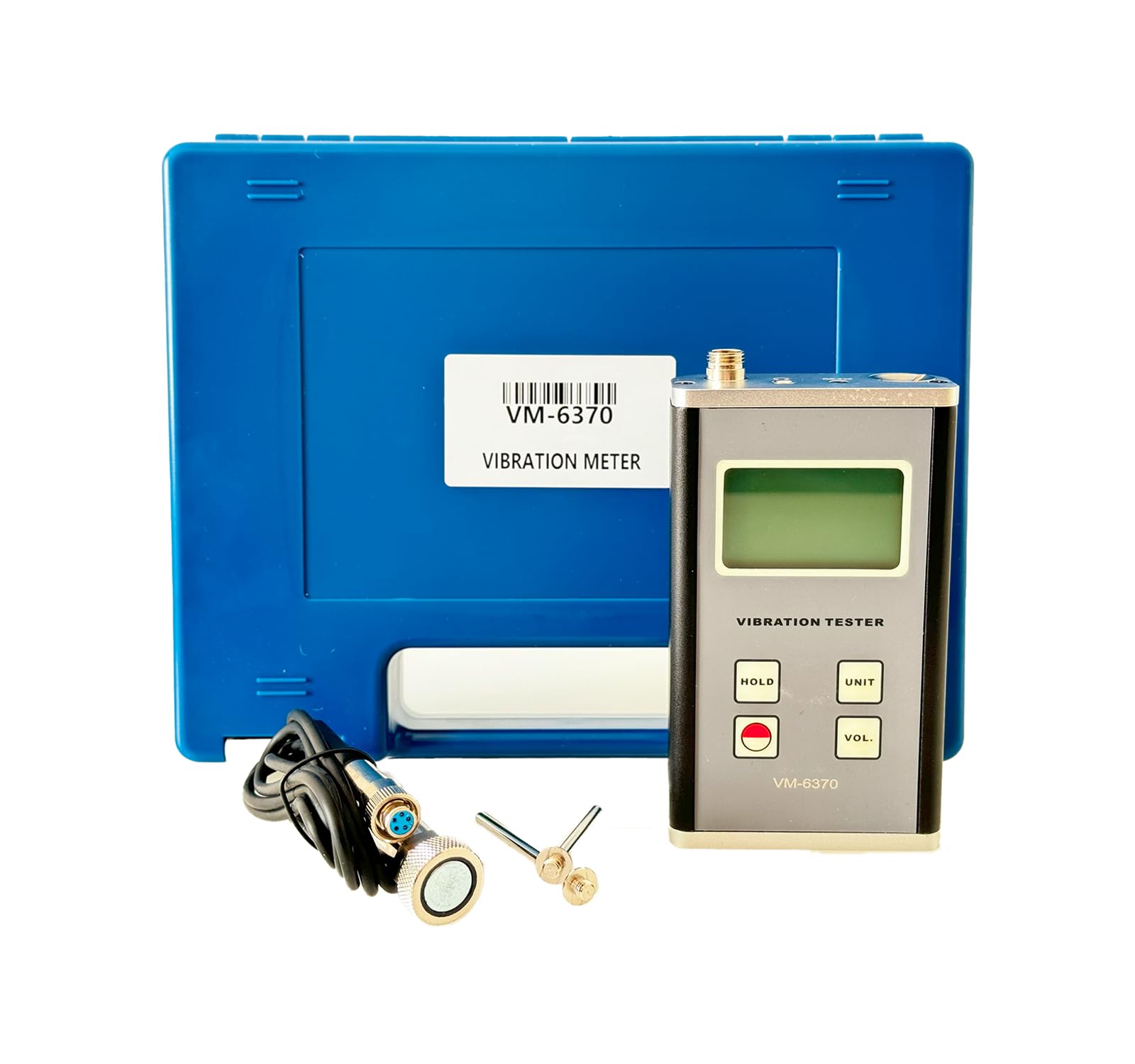 VM-6370 Digital Vibration Meter Tester - Precision Vibration Gauge for Mechanical Equipment Analysis | Industrial Maintenance, HVAC Systems & Machine Monitoring