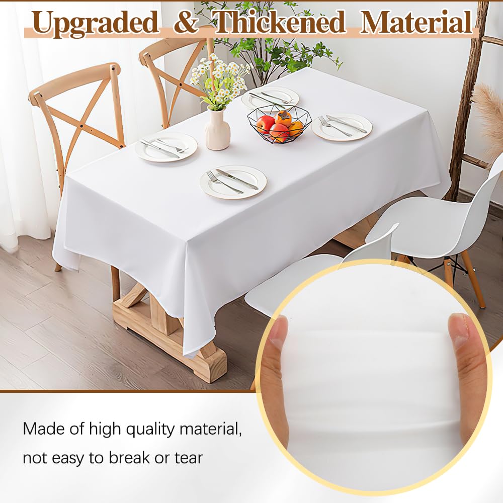 Premium Disposable Plastic Tablecloth 2-Pack - 54