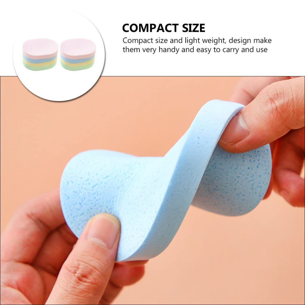 Beavorty 8Pcs Soft Powder Puff & Exfoliating Bath Mitt Set - Gentle Face Cleansing Pads, Body Scrubber & Loofah Sponge for Smooth Skin Care - Perfect for Daily Facial Wash & Shower Exfoliation