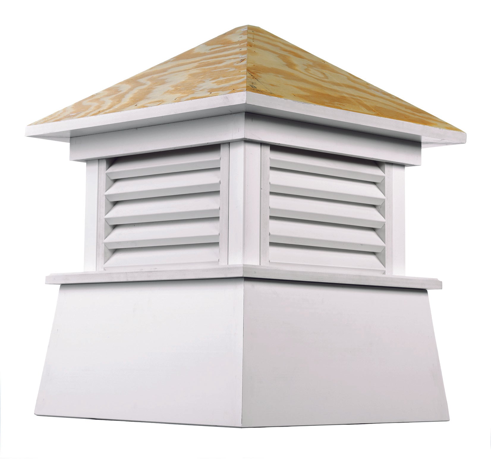Kent Vinyl Cupola with Wood Roof - Weatherproof Decorative Roof Ventilation for Barns, Sheds & Outdoor Structures - Perfect for Farmhouse, Countryside & Rural Home Decor