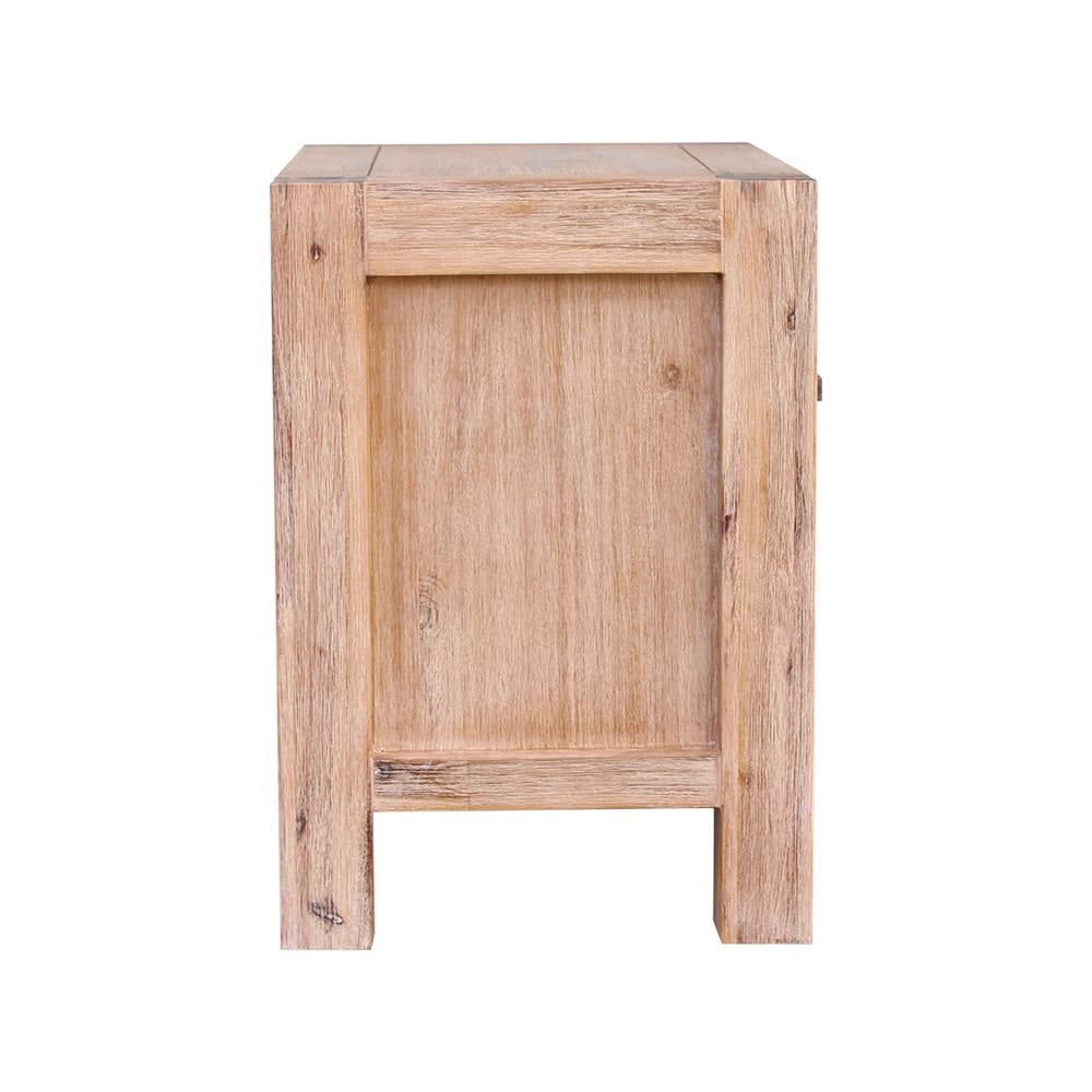 5-Piece Solid Acacia Wood Bedroom Set - King Single Bed, Bedside Table, Tallboy & Dresser in Oak Finish | Durable Timber Slat Design for Modern Home Decor | Perfect for Master Bedrooms, Guest Rooms & Apartments