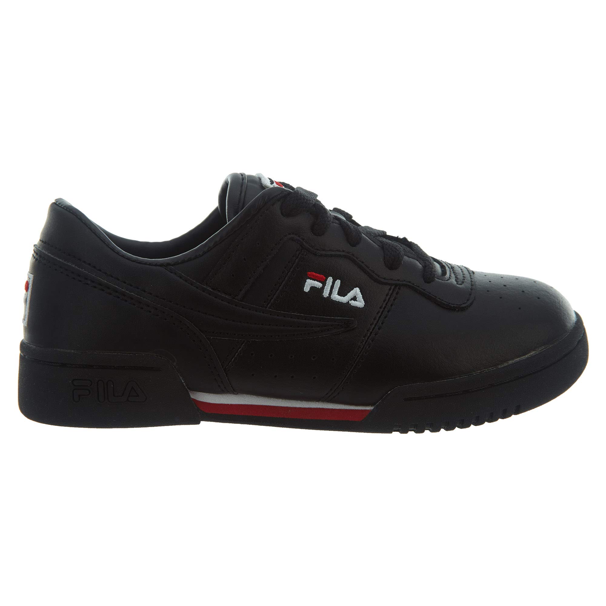 Fila Kids Original Fitness Shoes for Boys & Girls - Black/White/Red - Size 10.5 - Lightweight Running Sneakers for School, Sports & Everyday Play