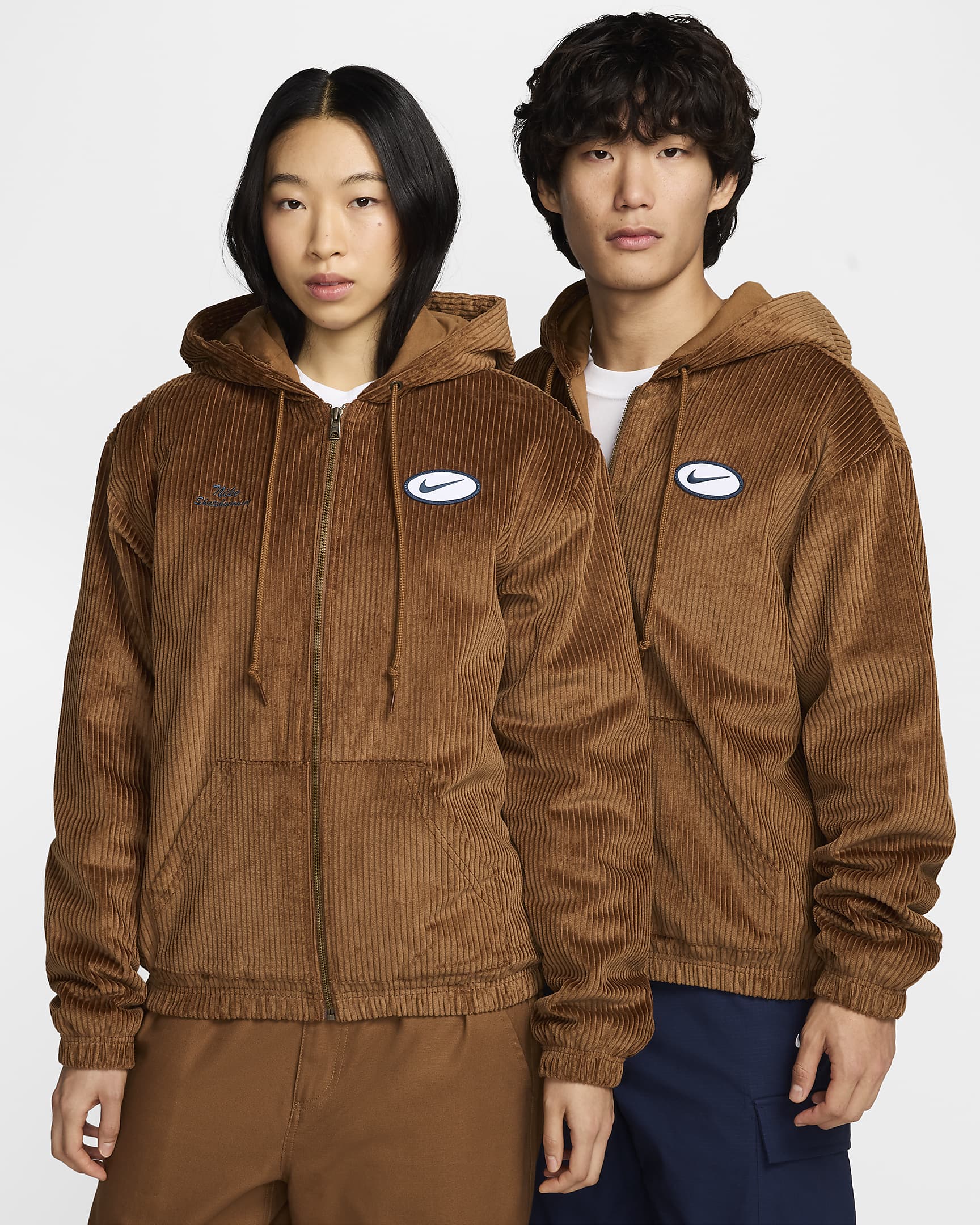 Nike SB Full Zip Hooded Corduroy Skate Jacket - Men's Stylish Streetwear for Skateboarding & Casual Wear | Durable & Comfortable for Everyday Use