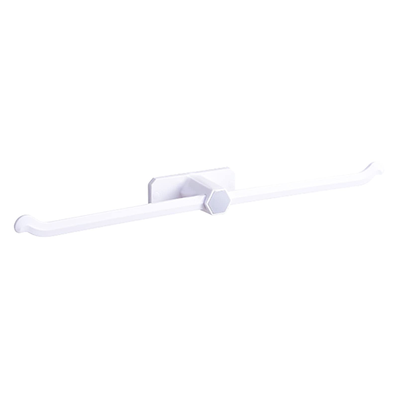 No Hole Punch Towel Rack - Single Bar Bathroom Towel Holder, Plastic Pipe Hanger for Kitchen & Bathroom Supplies (White, One Size) - Perfect for Small Spaces, Apartments & Dorm Rooms