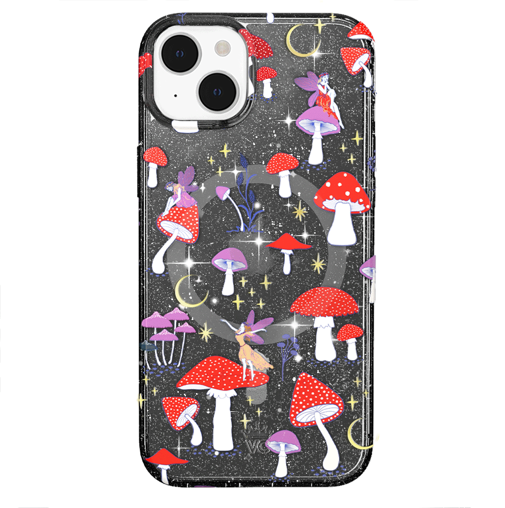 Mystic Mushrooms iPhone Case - Trendy Protective Cover for iPhone 12/13/14/15 - Durable Slim Design with Unique Mushroom Pattern - Perfect for Nature Lovers & Outdoor Adventures