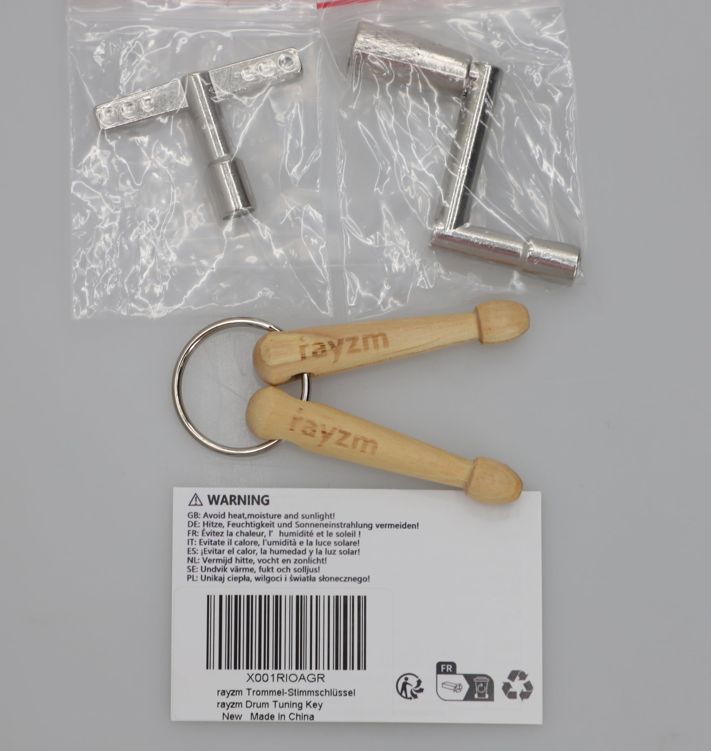 Premium Drum Key Set - 3-Pack with Continuous Motion Speed Key & Drumstick Keychain - Perfect Gift for Drummers - Ideal for Tuning Drums, Practice & Performances