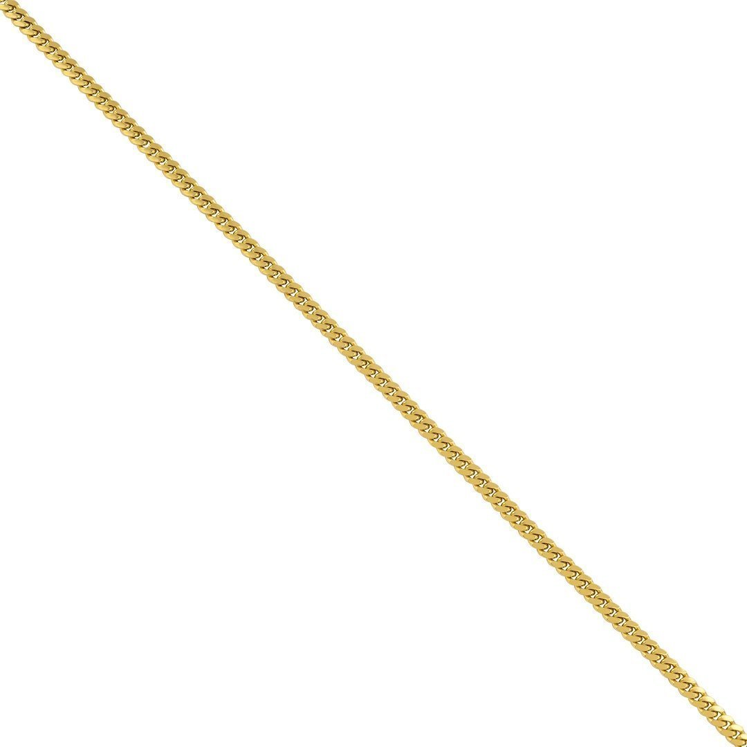 14K Solid Yellow Gold Cuban Link Chain 2.5mm - Durable & Stylish Men's Jewelry for Everyday Wear, Gifts & Special Occasions