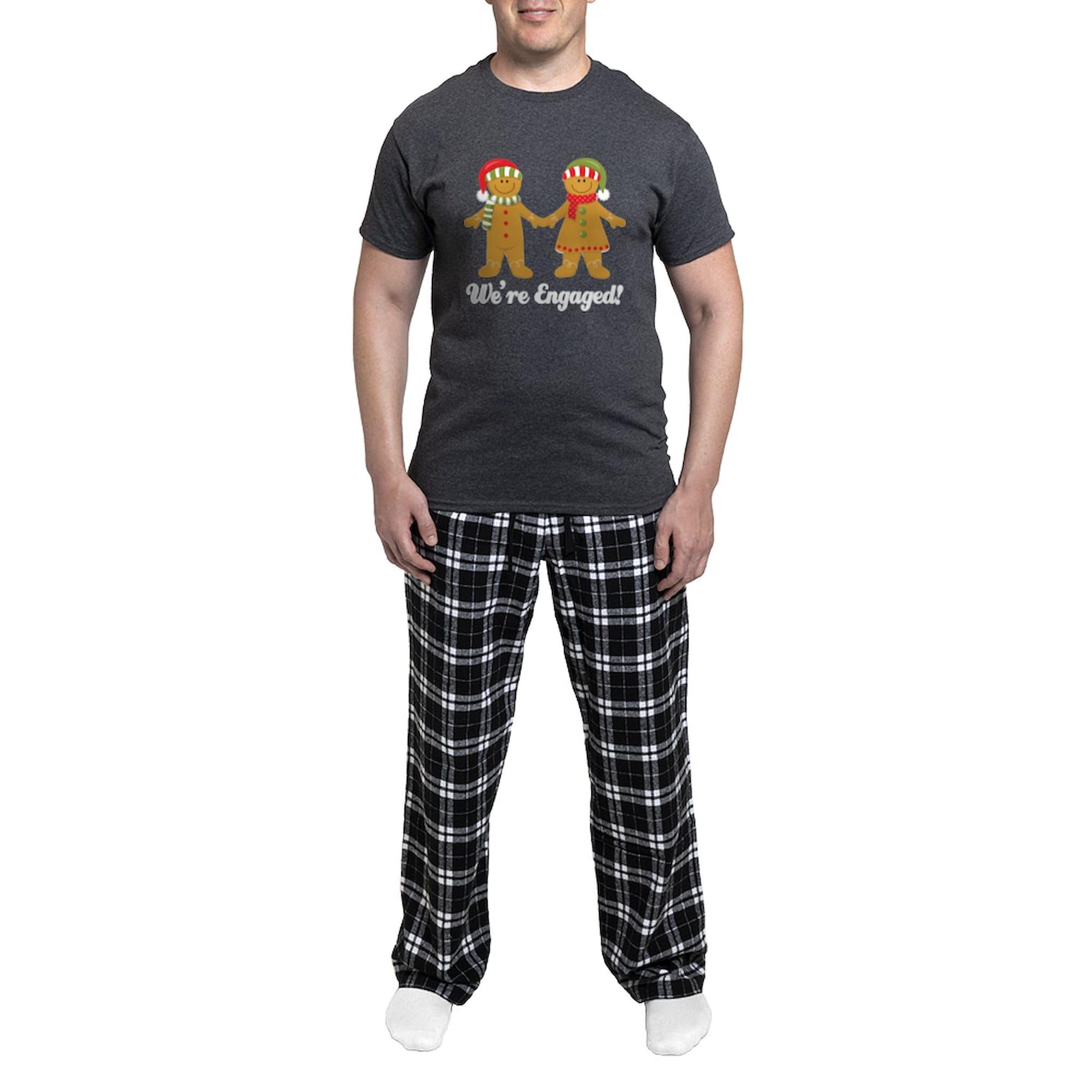 We're Engaged Christmas Men's Charcoal Pajamas - Funny Couple Matching Sleepwear for Holiday Gifts & Proposal Celebrations