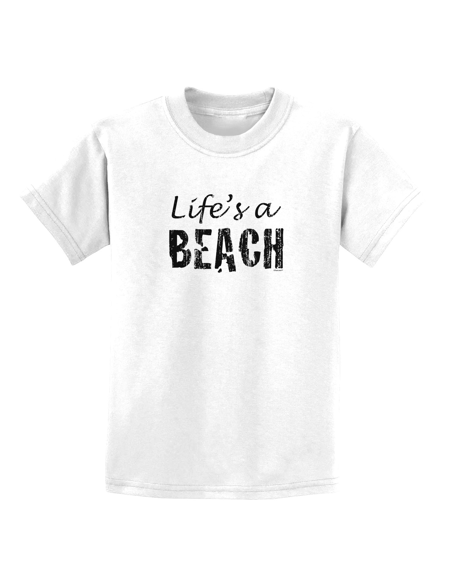 TooLoud Life's a Beach Kids T-Shirt - Soft Cotton Graphic Tee for Boys & Girls - Perfect for Beach Vacations, Summer Outings & Casual Wear