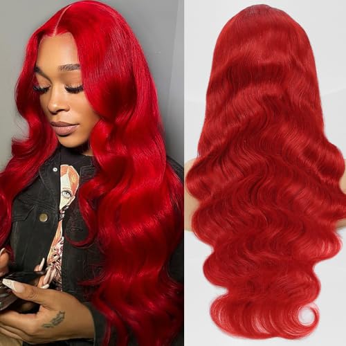 red wig human hair