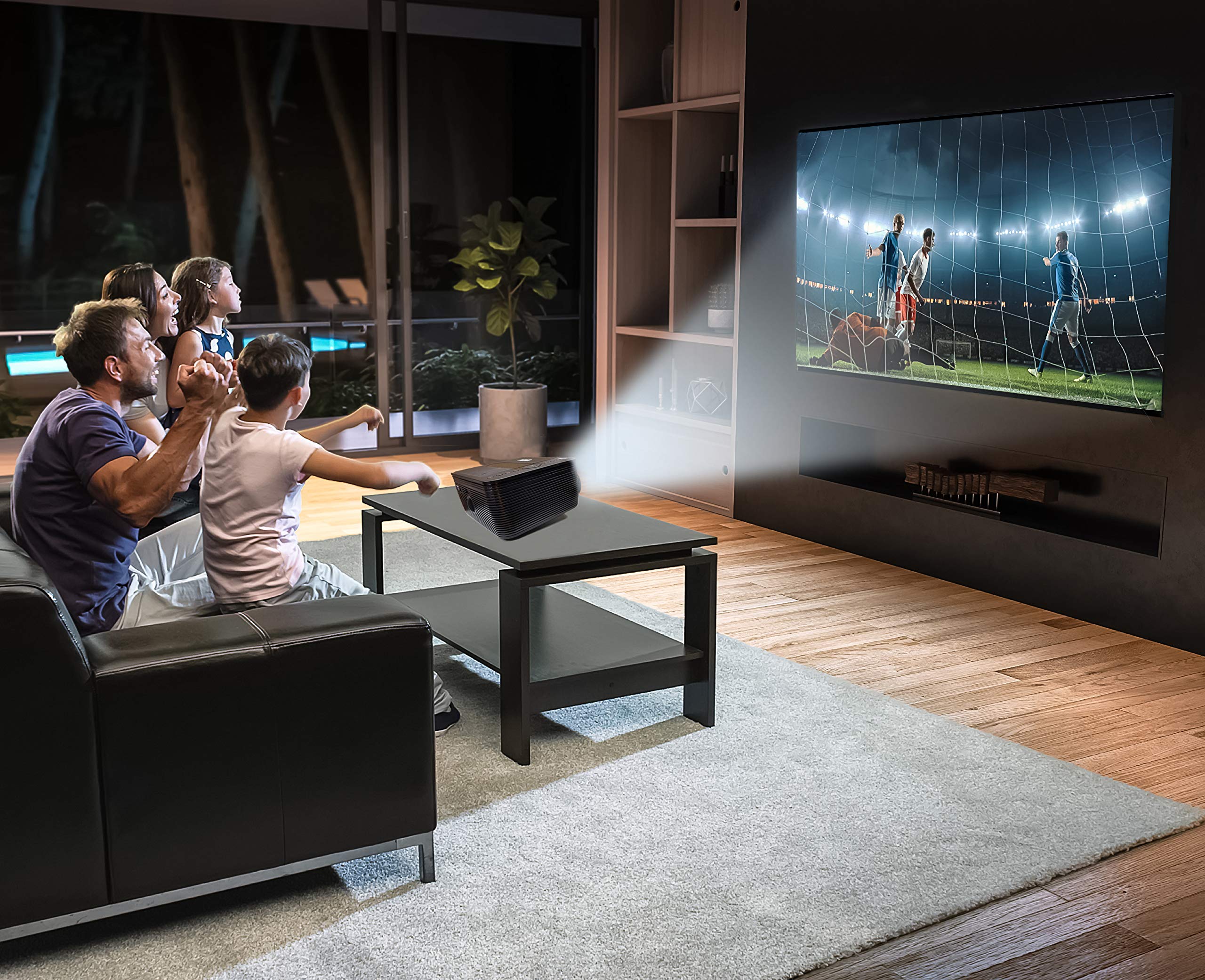 Naxa Electronics NVP-2500 150-Inch 720p LCD Projector with Built-in DVD Player & Bluetooth - Home Theater, Movie Nights, Gaming & Outdoor Entertainment