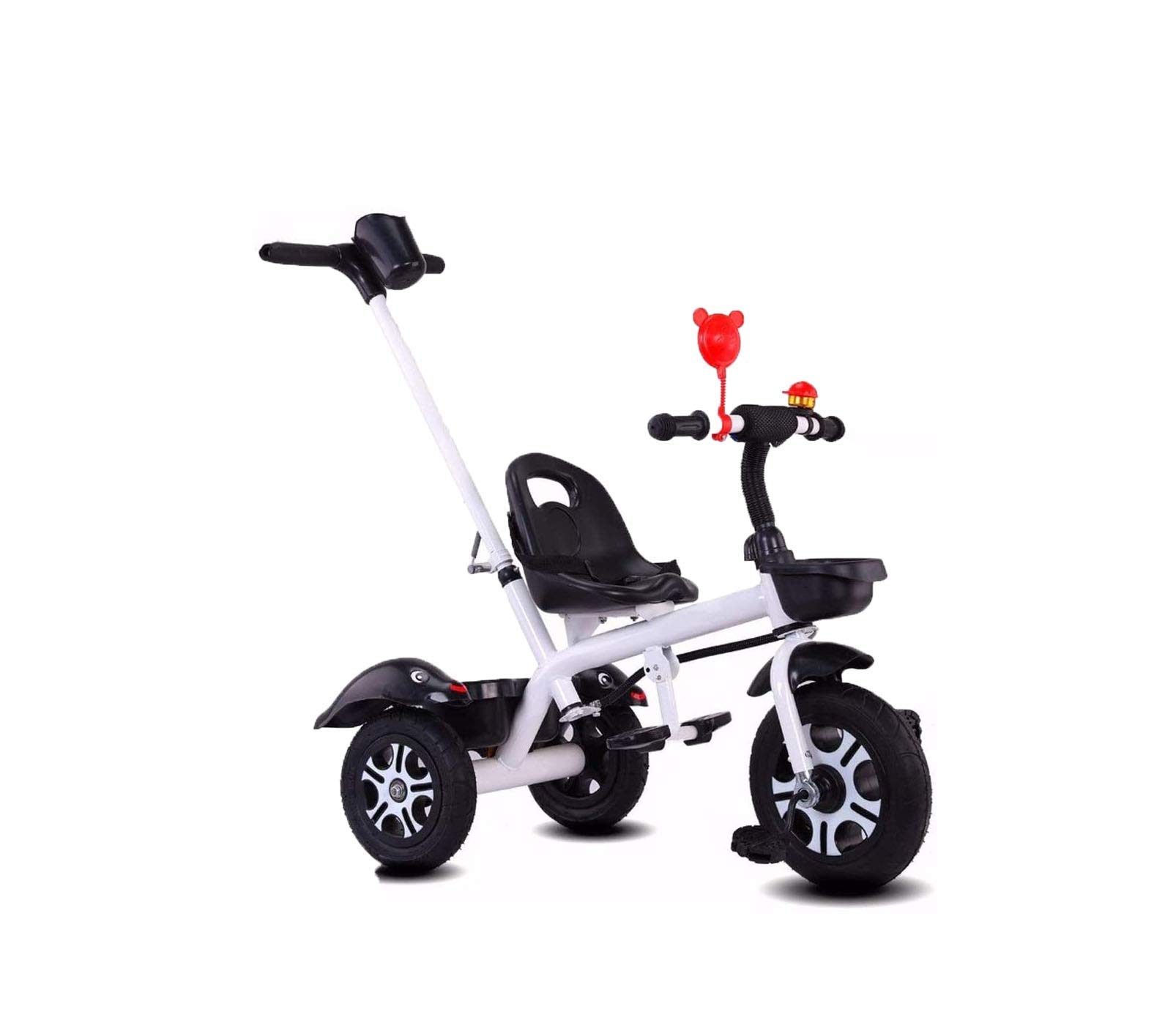Best Kids Tricycle for 1-6 Year Olds - Adjustable Push Handle, Retractable Footrest & Safety Seat Belt - Perfect for Outdoor Play, Park Rides & Backyard Fun - Boys & Girls Toddler Bike with Removable Parent Steering
