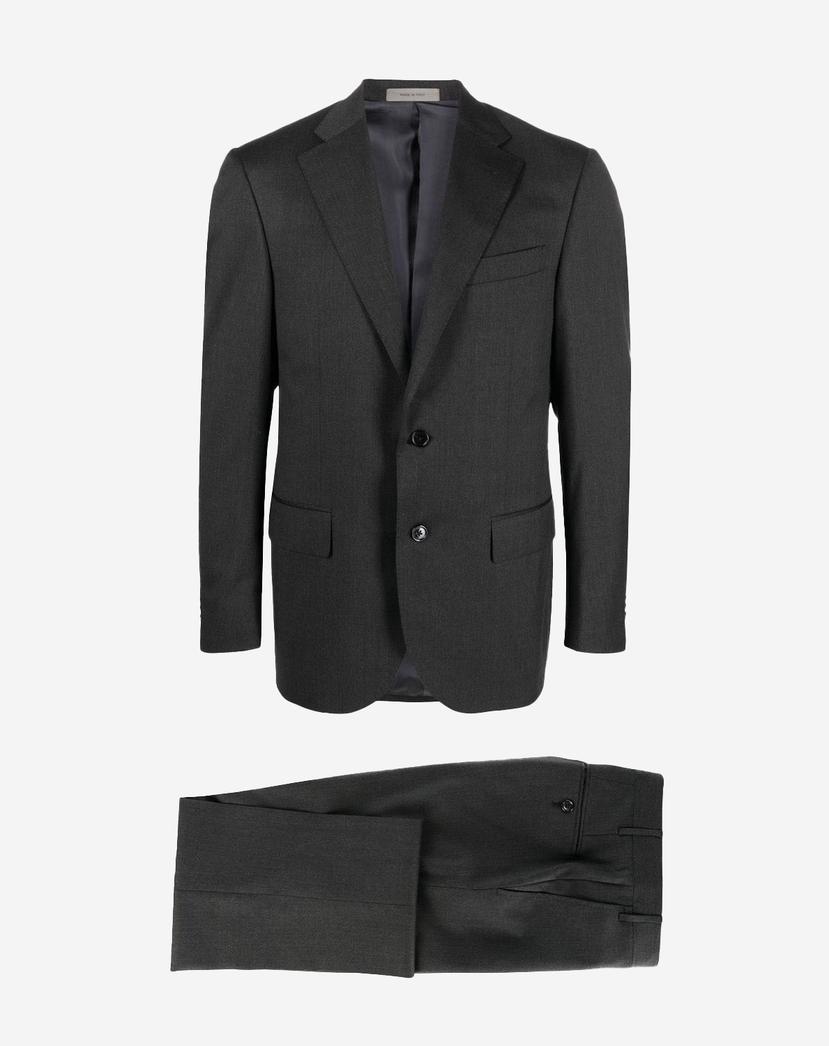 Premium CORNELIANI Leader Wool Suit - Charcoal Gray | Classic Business Attire for Men | Perfect for Office, Weddings & Formal Events
