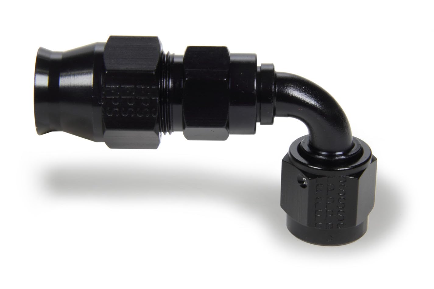 High-Quality 6AN to 6AN Female 90 Degree Swivel Hose End Fitting - Aluminum Black PTFE Hose Connector for Automotive, Racing, and Hydraulic Systems