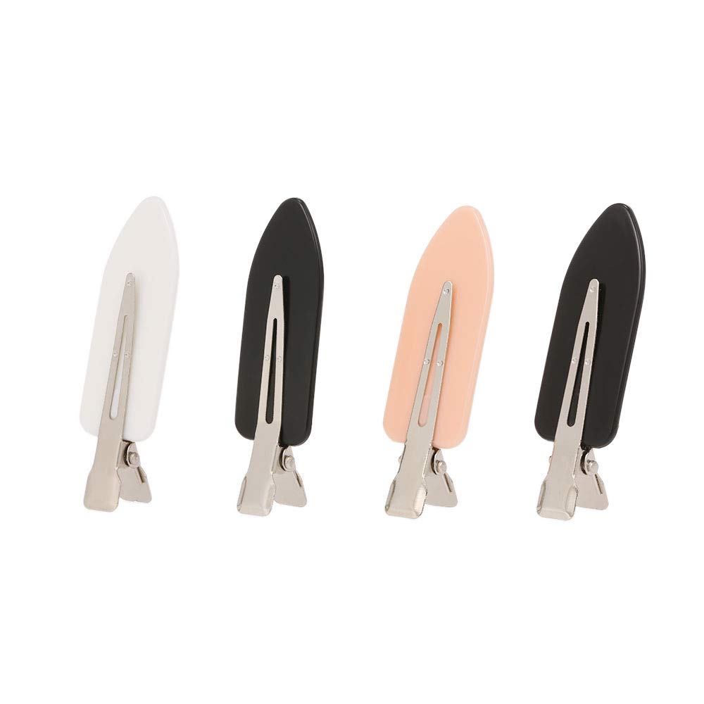 Professional No Crease Metal Hair Clips & Snap Barrettes for Women & Girls - 4PCS Multicolor Hair Styling Accessories for Makeup, Salon & Everyday Use - Layfoo