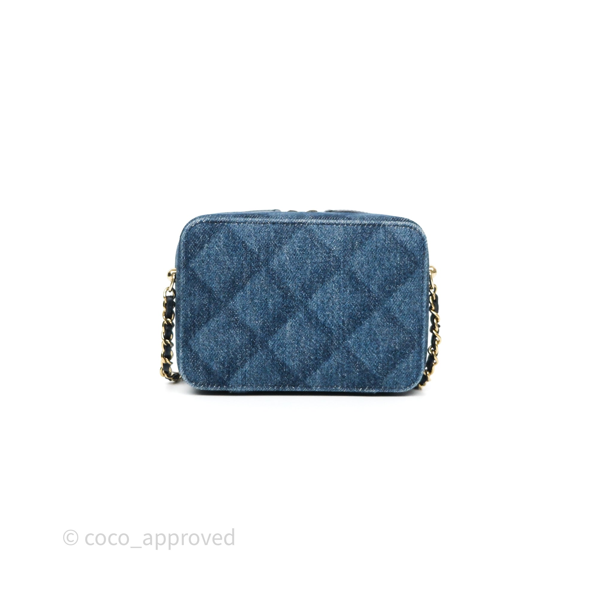 Chanel Quilted Denim Camera Bag with Gold Hardware - Perfect for Everyday Use & Special Occasions