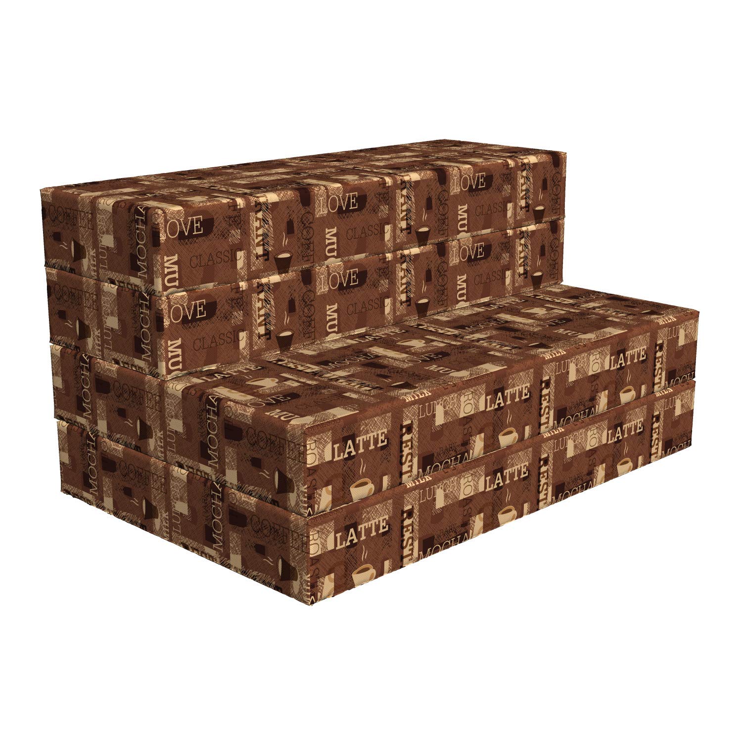 Ambesonne Foldable Coffee Themed Mattress - 74.8