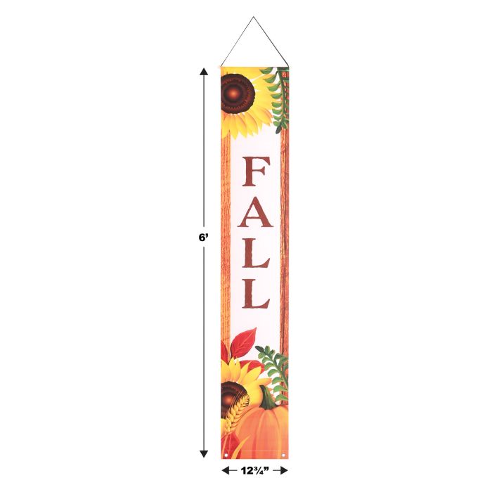 12 Pack Beistle Fall Fabric Door Panel Set - Autumn Thanksgiving Halloween Home Decor for Doors, Windows & Parties