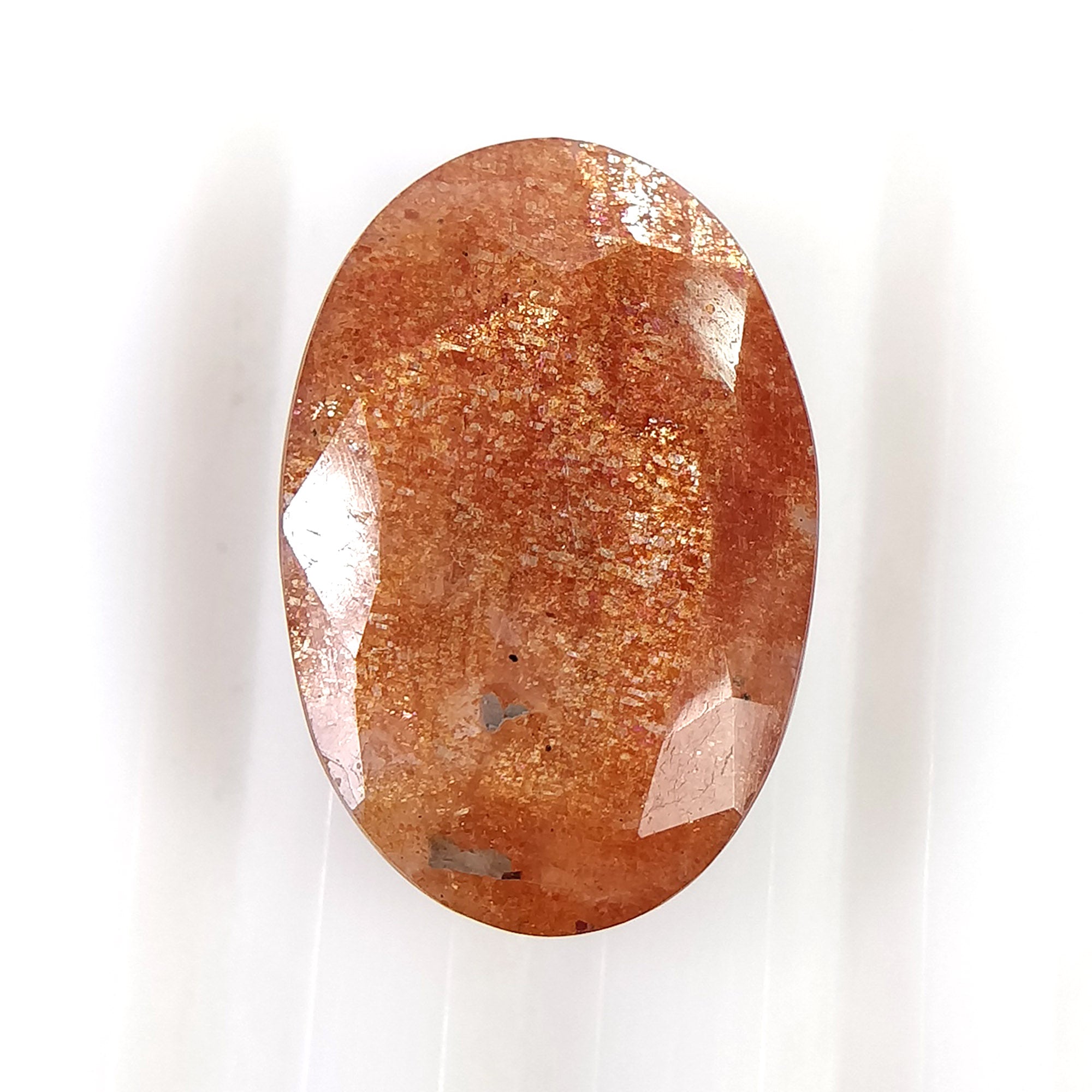Natural Untreated Chatoyant Orange Sunstone Gemstone - 9.15cts Oval Cut 18x12mm (Video Included) | Healing Crystal Jewelry Making, Meditation & Energy Work
