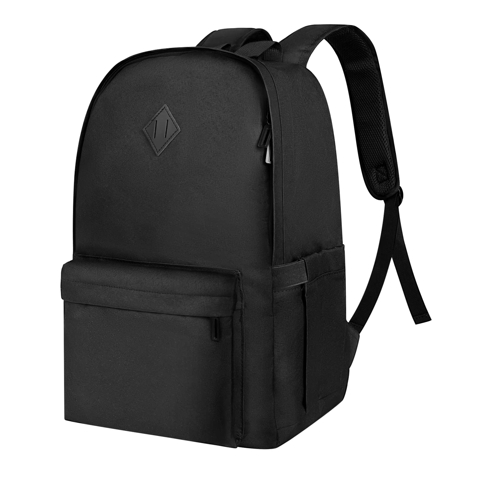 Lightweight Laptop College Backpack for Women & Men - Black Bookbag with Computer Compartment, Large Travel & Work Backpack for Students, Professionals, and Daily Commute