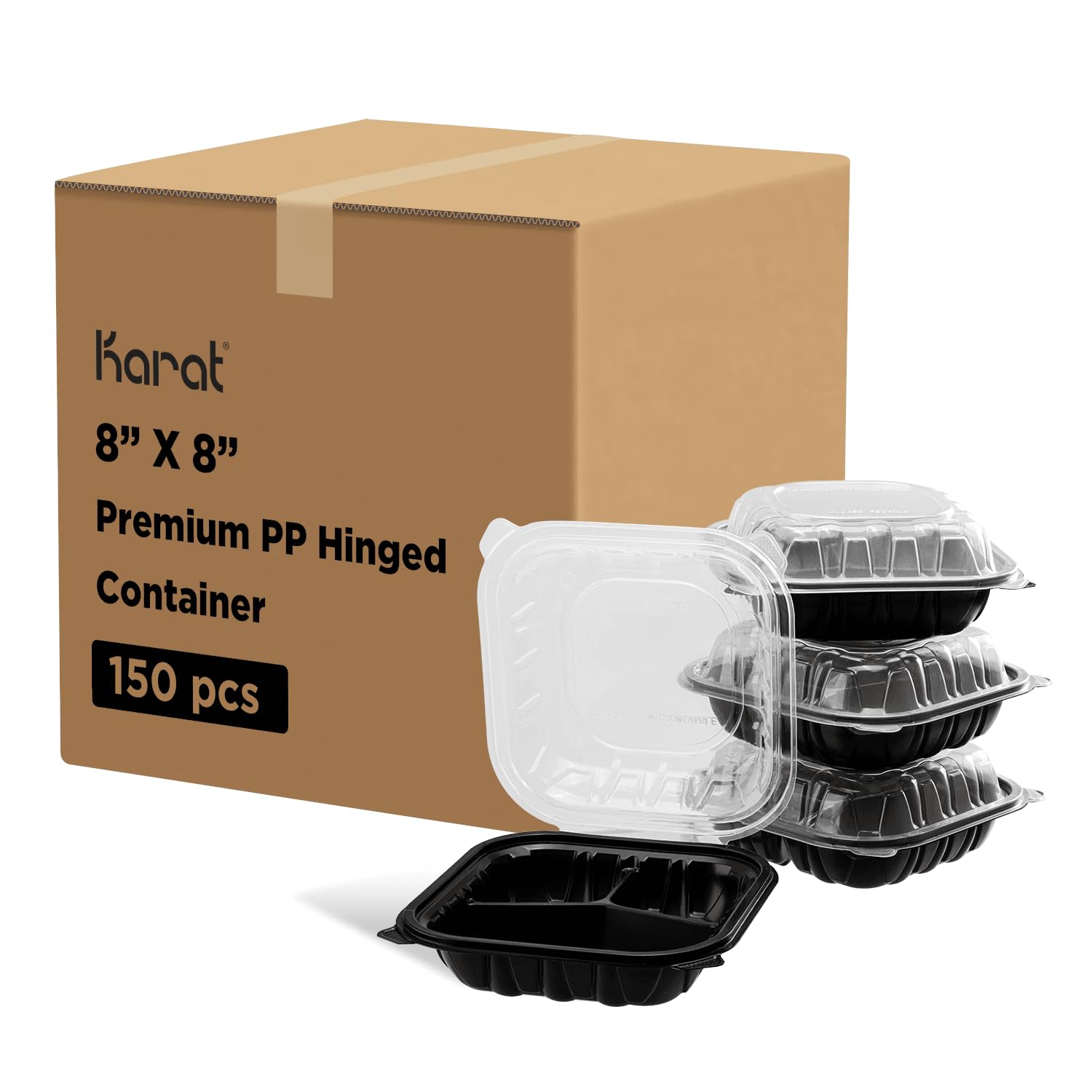 Premium PP Hinged Food Storage Containers - 8