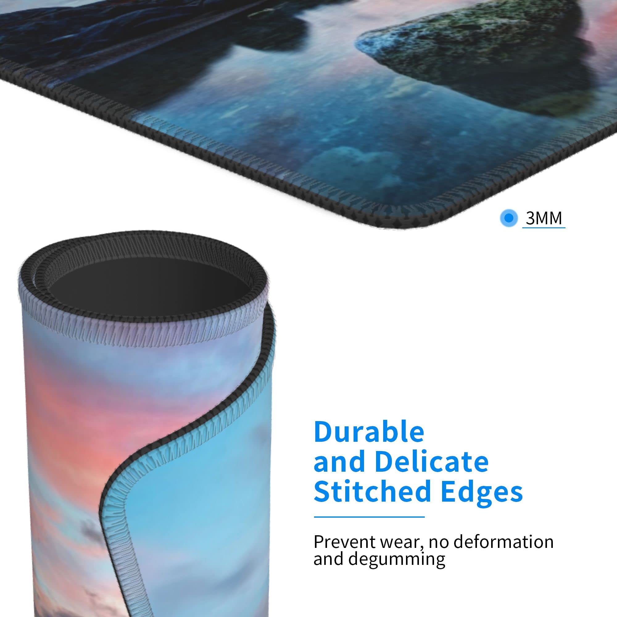 Custom Photo Mouse Pad - Personalized with Your Picture & Text - Non-Slip Rubber Base & Stitched Edge - 12x10 Inch (30x25cm) Desk Mat for Office, Home, Gaming PC & Laptop - Perfect Gift for Gamers & Professionals