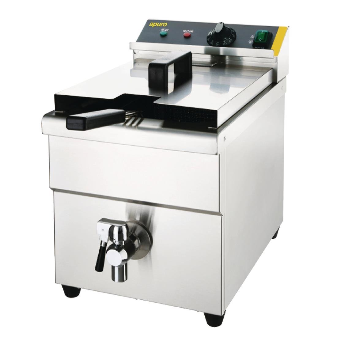 Apuro 8L Single Tank Induction Fryer - Commercial Deep Fryer for Restaurants, Fast Food & Home Use - Energy Efficient & Fast Heating